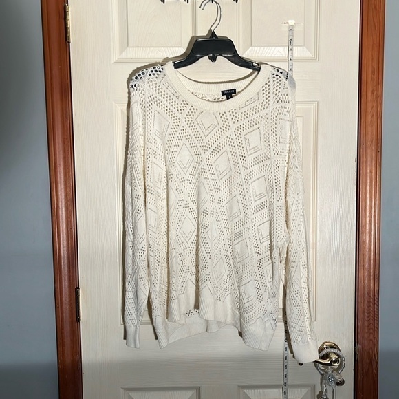 Torrid-3XL-cream-crewneck ,pullover sweater with ribbed detailing - Picture 1 of 10